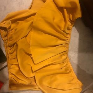 Mustard yellow Crop top